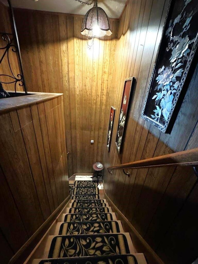 108 Main St, Livingston Manor, NY 12758 - stairway with wooden walls