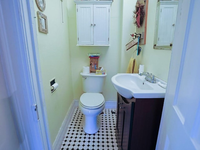 4073 Rte 9w, Saugerties, NY 12477 - half bath with baseboards, toilet, tile patterned flooring, and vanity