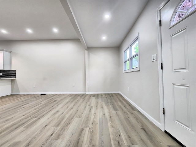 24 Wayne St, Staten Island, NY 10310 - spare room with light wood-style flooring, baseboards, and recessed lighting