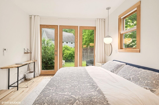 893 Laroe Rd, Monroe, NY 10950 - bedroom with access to exterior and wood finished floors