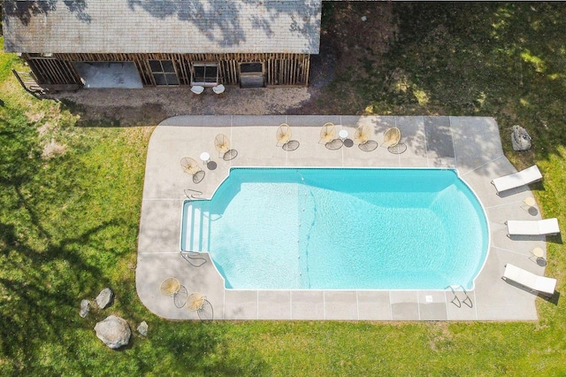 893 Laroe Rd, Monroe, NY 10950 - view from above of property featuring a pool