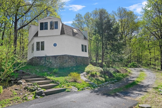 view of property exterior featuring stucco siding