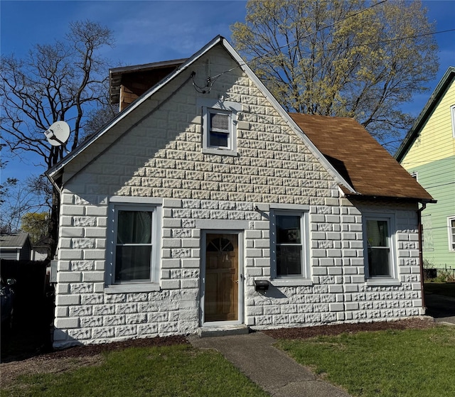 view of front of property with stone siding