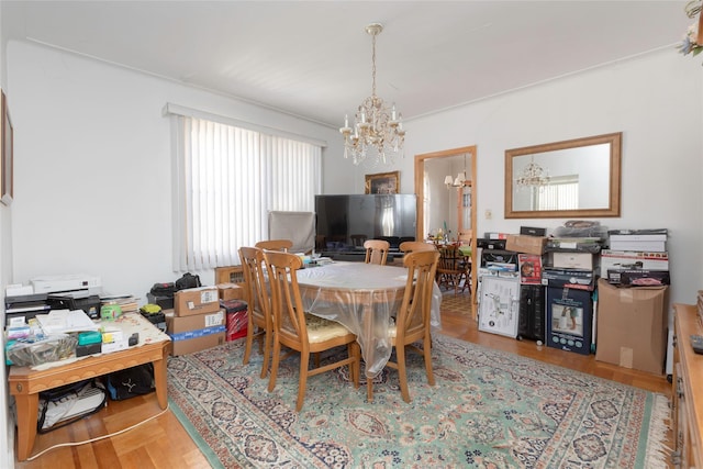2162 Haight Ave, Bronx, NY 10461 - dining space with a chandelier