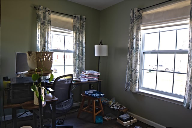 office featuring wood finished floors