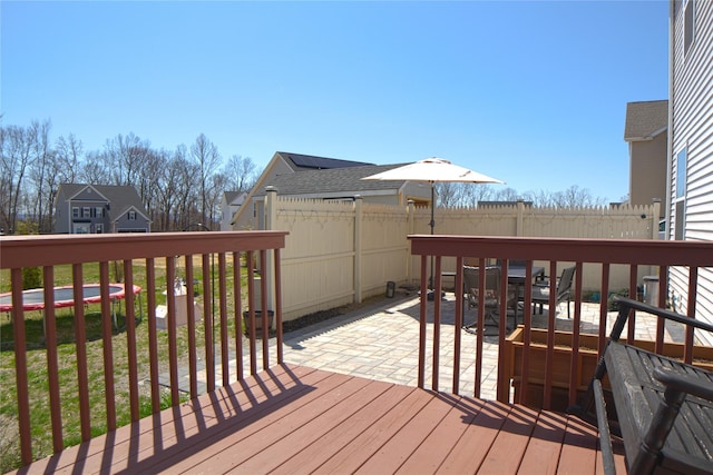 deck with fence