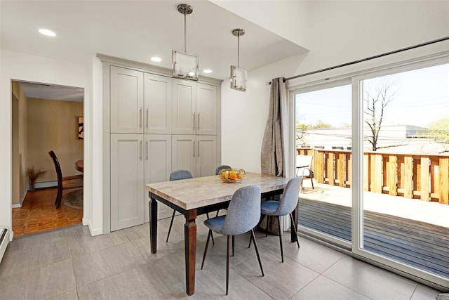 1 Neubrech Ct, Jericho, NY 11753 - dining room featuring recessed lighting and baseboards