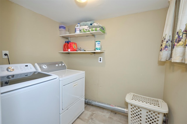 1 Neubrech Ct, Jericho, NY 11753 - clothes washing area with laundry area, light tile patterned flooring, and washer and clothes dryer