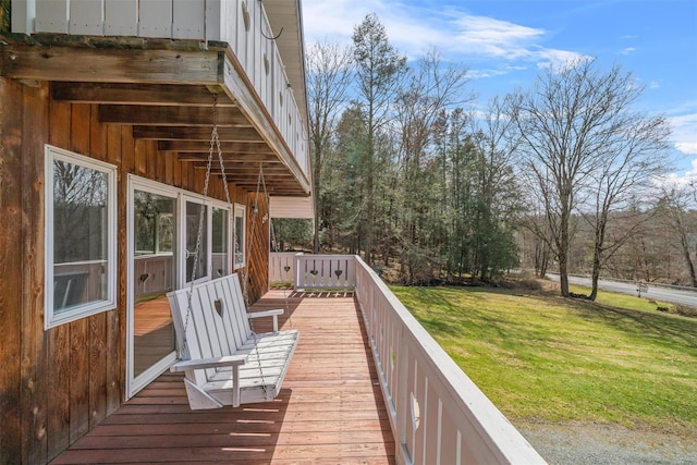 242 Callicoon Center Rd, Jeffersonville, NY 12748 - wooden terrace with a yard