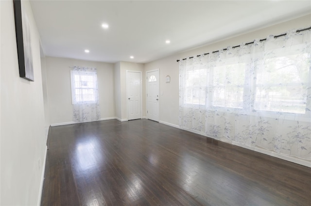 23 Cumberbach St, Wyandanch, NY 11798 - interior space with recessed lighting, baseboards, and wood finished floors