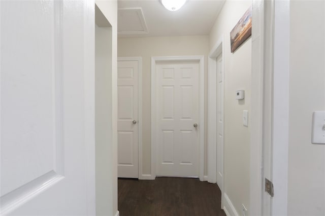 23 Cumberbach St, Wyandanch, NY 11798 - corridor featuring baseboards and dark wood finished floors