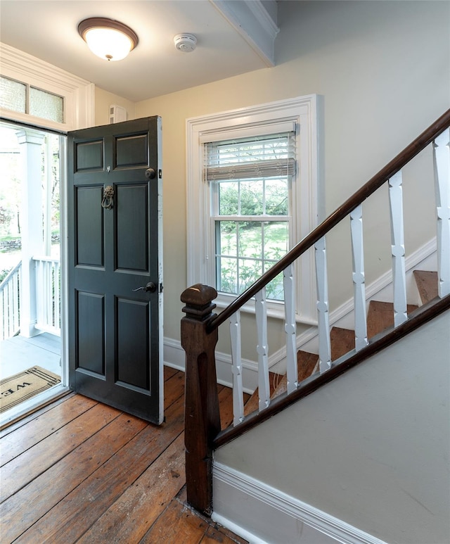 78 Closter Rd, Palisades, NY 10964 - foyer featuring stairs, baseboards, and hardwood / wood-style flooring