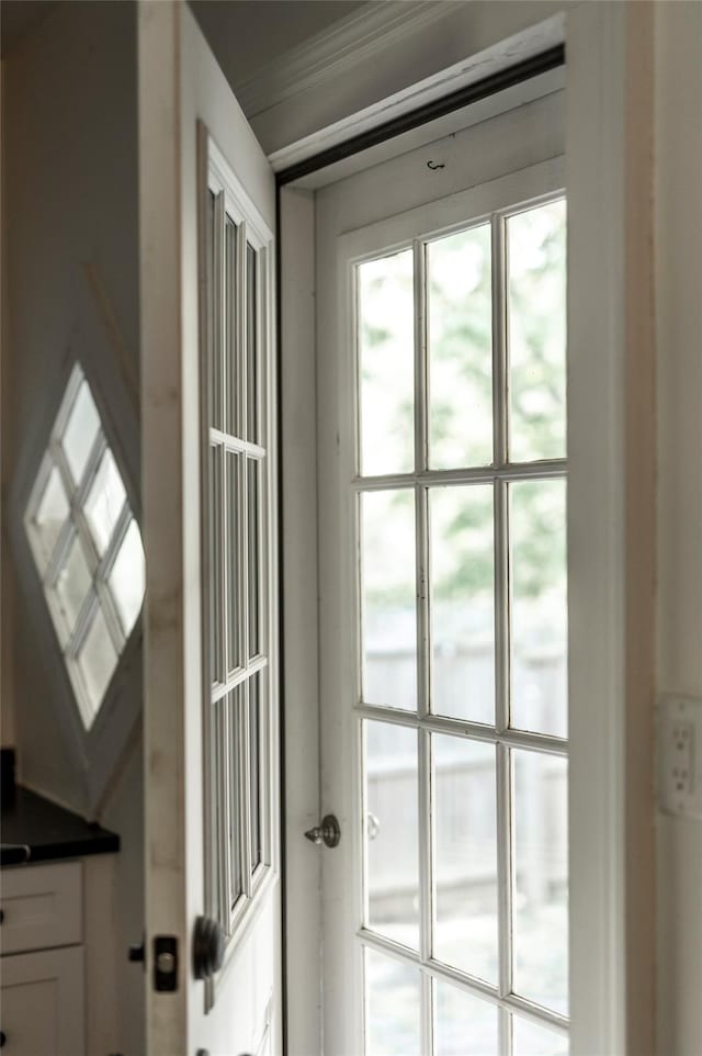 78 Closter Rd, Palisades, NY 10964 - doorway to outside featuring ornamental molding