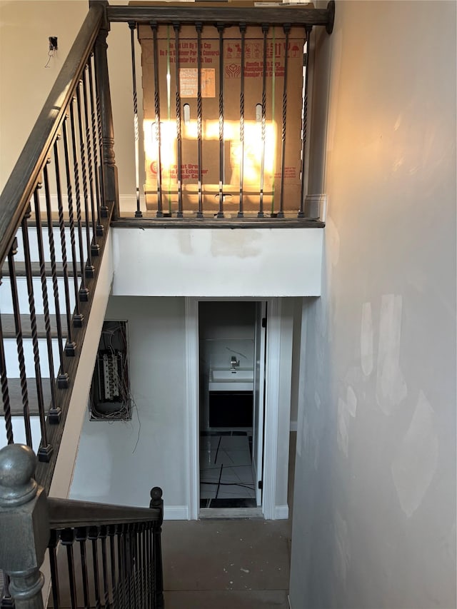 67 2nd St W, Mount Vernon, NY 10550 - stairs with baseboards