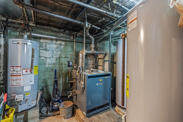 1816 21st Dr, Astoria, NY 11105 - utility room with a heating unit and gas water heater