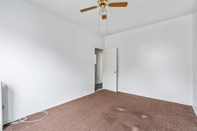 1816 21st Dr, Astoria, NY 11105 - empty room featuring carpet flooring and a ceiling fan