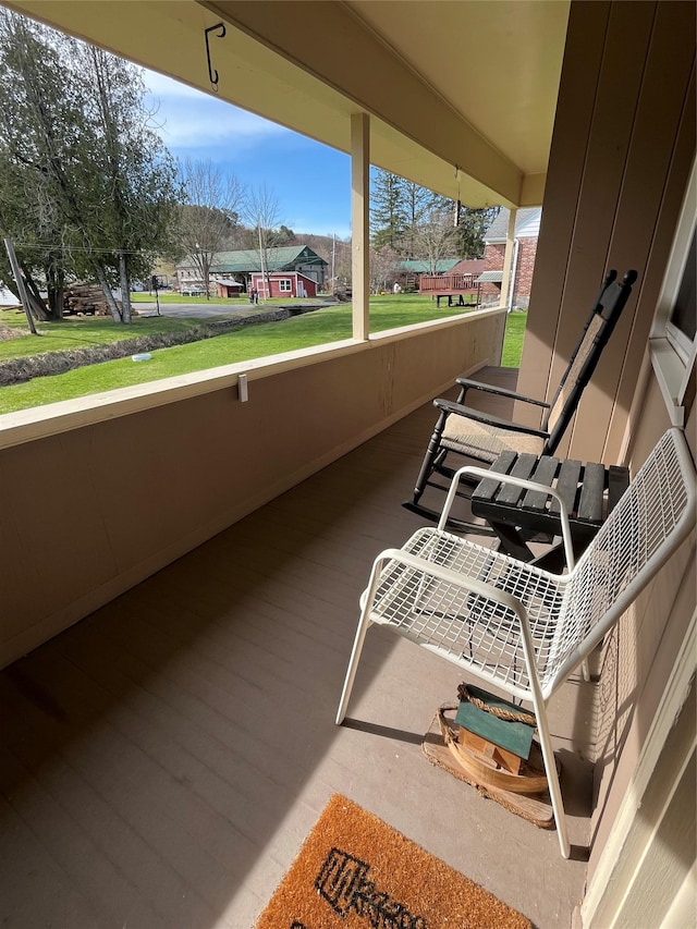 balcony featuring a residential view