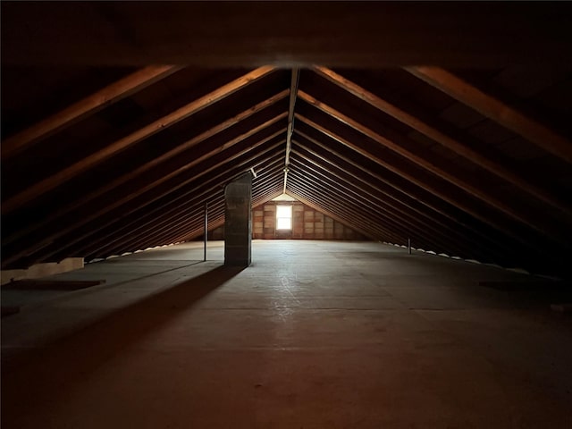 view of attic