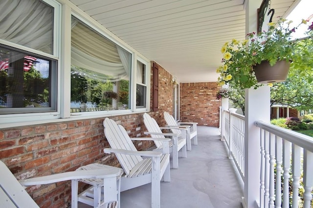 balcony with covered porch