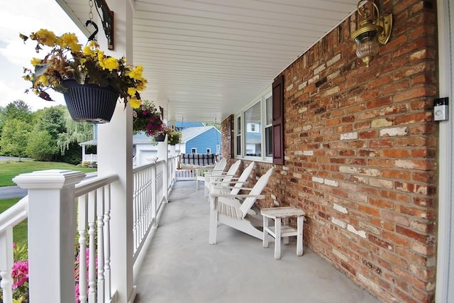 view of patio featuring covered porch
