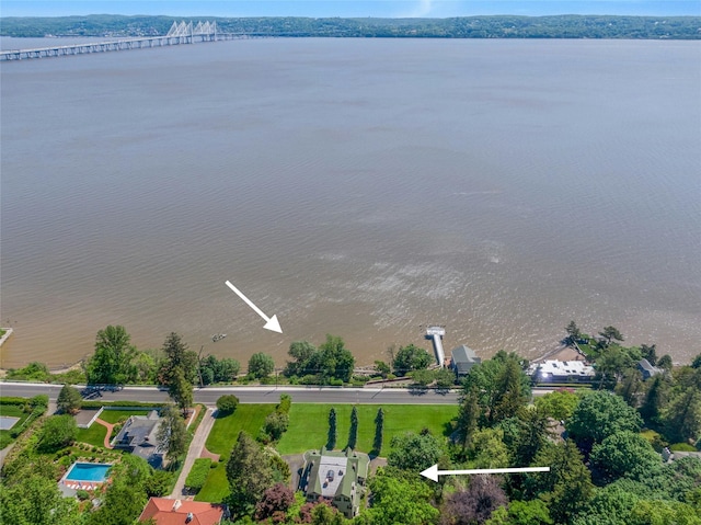 225 River Rd, Nyack, NY 10960 - aerial view of a large body of water and a notable bridge