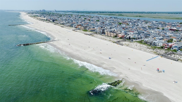 923 Oceanfront, Long Beach, NY 11561 - drone / aerial view of waterfront with a beach