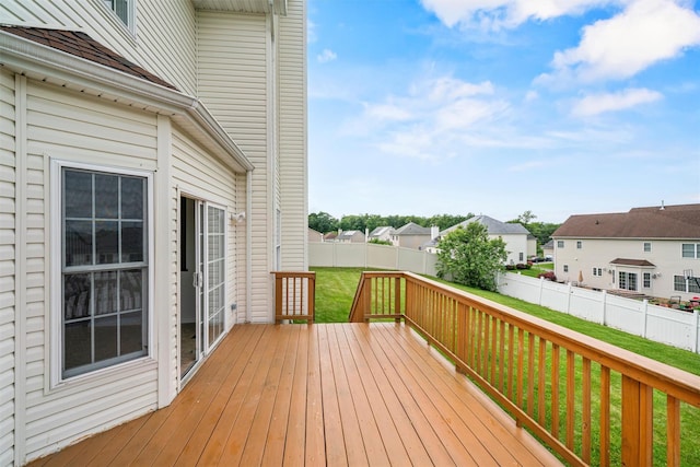 2066 Independence Dr, New Windsor, NY 12553 - wooden deck featuring a residential view and a fenced backyard
