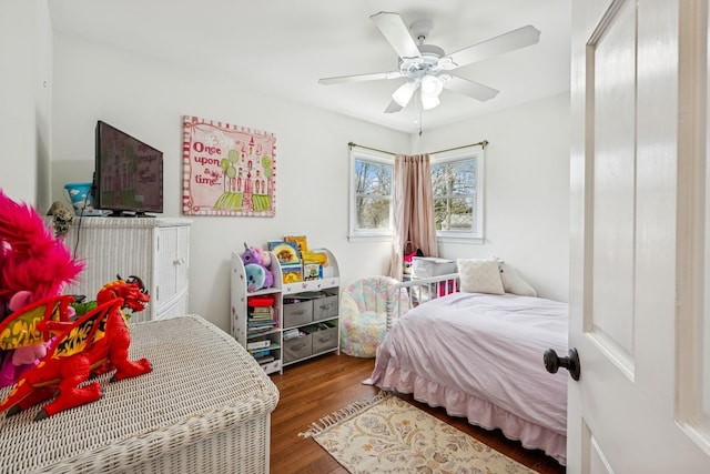 24 Linda Ln, East Moriches, NY 11940 - bedroom featuring wood finished floors and a ceiling fan