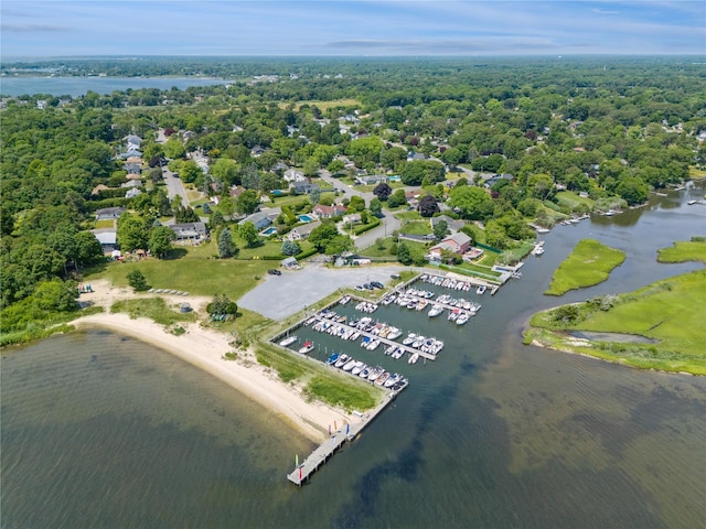 24 Linda Ln, East Moriches, NY 11940 - drone / aerial view with a water view