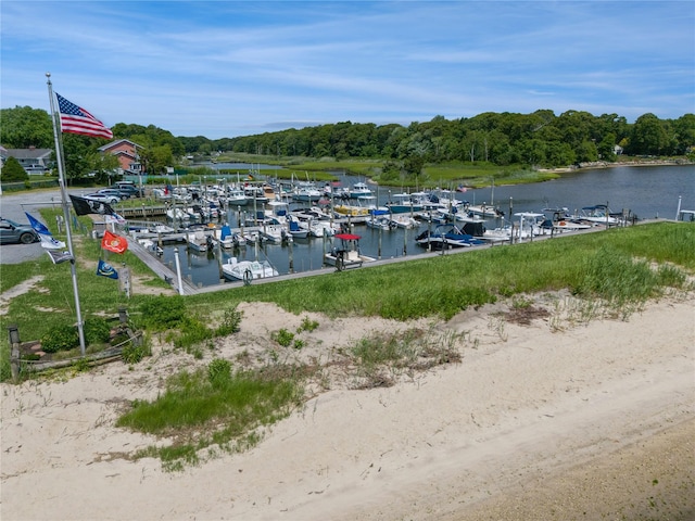 24 Linda Ln, East Moriches, NY 11940 - dock area featuring a water view