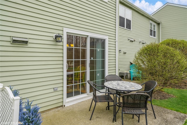 view of patio / terrace featuring outdoor dining area