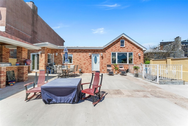view of patio with outdoor dining space