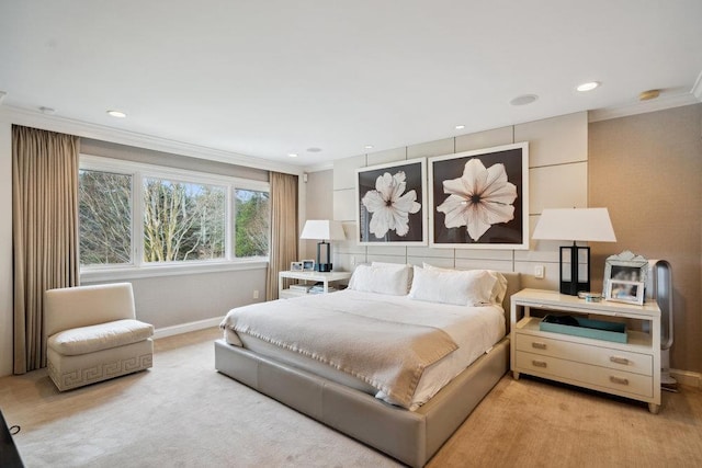 99 Wheatley Rd, Old Westbury, NY 11568 - bedroom with recessed lighting, crown molding, and baseboards