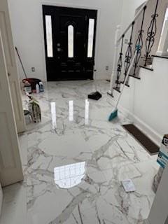 45 Manor Dr W, Poughkeepsie, NY 12603 - foyer featuring marble tiled floors
