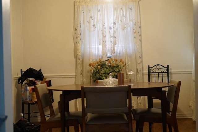 view of dining space