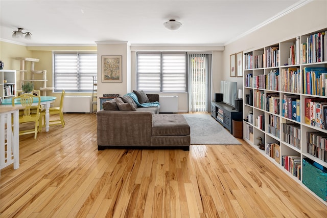 2500 Johnson Ave Unit 2Np, Bronx, NY 10463 - living room with crown molding and wood-type flooring
