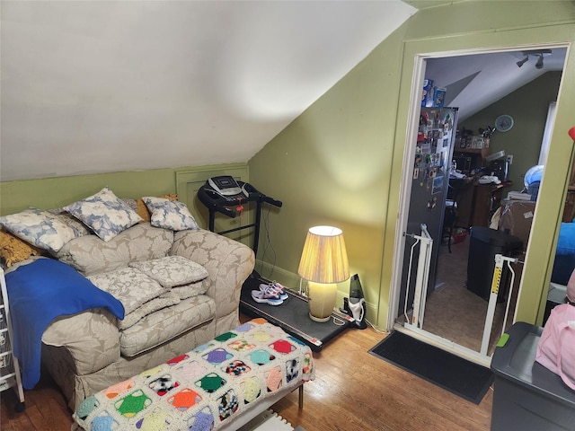 112 Rutland Rd, Hempstead, NY 11550 - living room with vaulted ceiling and wood finished floors