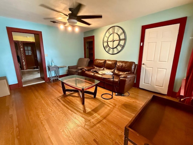 112 Rutland Rd, Hempstead, NY 11550 - living area with ceiling fan and wood finished floors