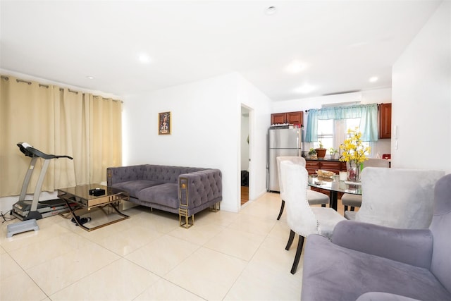 154-39 64th Ave, Flushing, NY 11367 - living area featuring light tile patterned flooring and recessed lighting