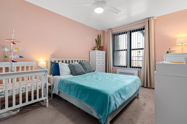 83-25 98th St Unit 3T, Woodhaven, NY 11421 - bedroom featuring carpet flooring, ceiling fan, and vaulted ceiling