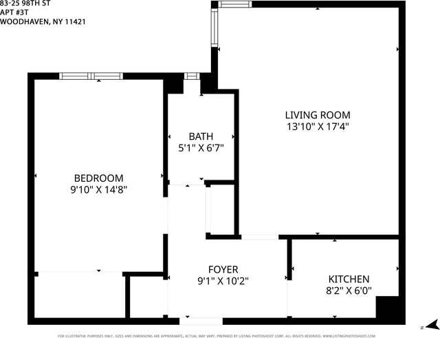83-25 98th St Unit 3T, Woodhaven, NY 11421 - view of home floor plan