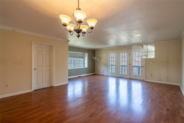 24 Timberline Trl, Pawling, NY 12564 - spare room with a chandelier, baseboards, wood finished floors, and ornamental molding