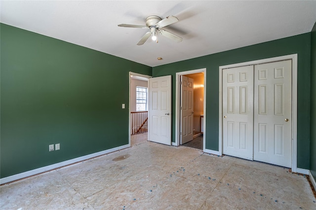 24 Timberline Trl, Pawling, NY 12564 - unfurnished bedroom with baseboards, ceiling fan, and a closet