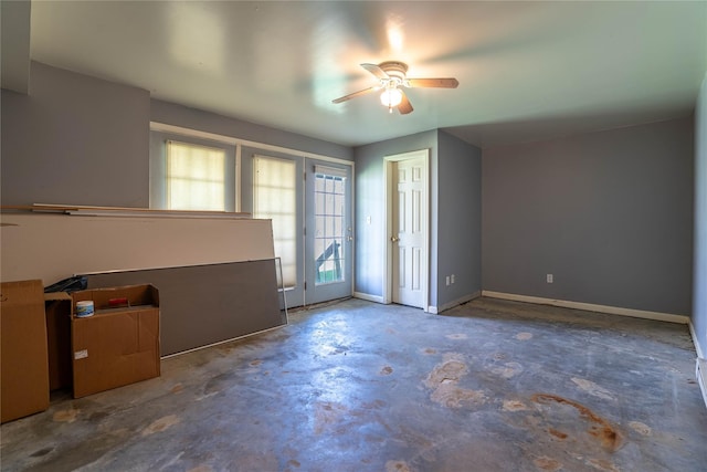24 Timberline Trl, Pawling, NY 12564 - unfurnished room featuring baseboards, ceiling fan, and unfinished concrete floors