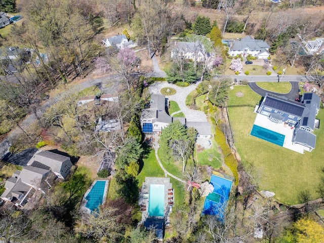 drone / aerial view featuring a residential view