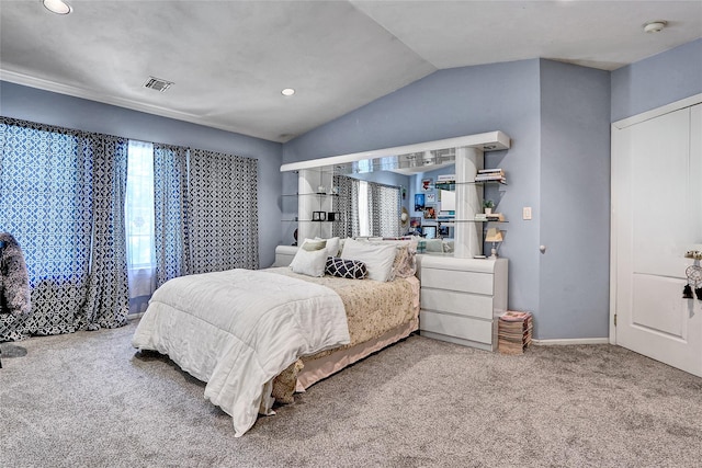 59 Arbor Field Way, Lake Grove, NY 11755 - carpeted bedroom with vaulted ceiling and recessed lighting