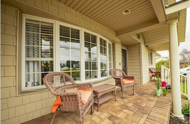 view of patio / terrace featuring covered porch