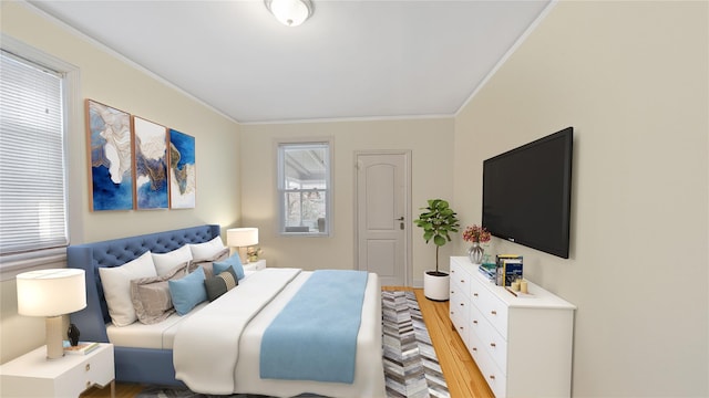 1813 Edenwald Ave, Bronx, NY 10466 - bedroom featuring light wood-style flooring and ornamental molding