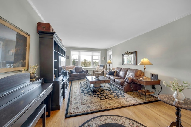 1255 N Ave Unit B-4L, New Rochelle, NY 10804 - living area featuring crown molding and wood finished floors