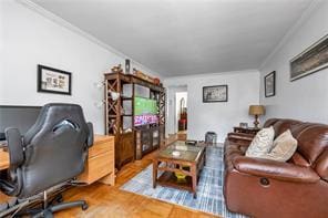1103 Rhinelander Ave, Bronx, NY 10461 - home office with ornamental molding